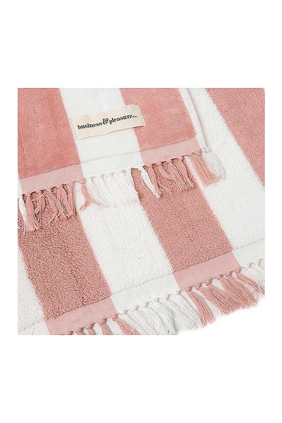 view 2 of 4 SERVIETTE HOLIDAY TOWEL in Crew Pink Stripe