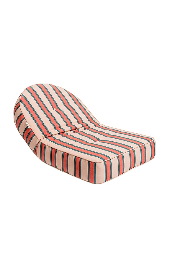 view 2 of 9 Reclining Pillow Lounger in Bistro Dusty Pink Stripe