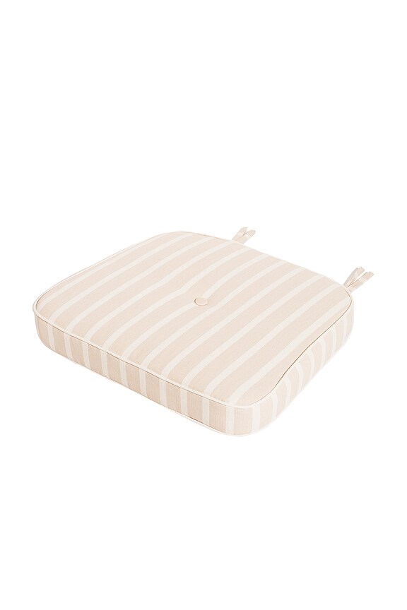 view 2 of 5 COUSSIN AL FRESCO CHAIR CUSHION in Monaco Natural Stripe