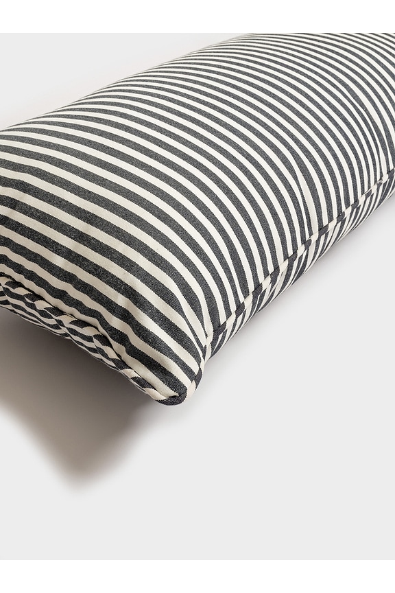 view 2 of 6 THROW PILLOW - RECTANGLE 枕 in Laurens Navy Stripe