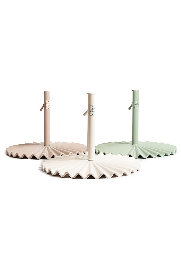 view 2 of 5 PIED DE PARASOL CLAMSHELL BASE in Antique White