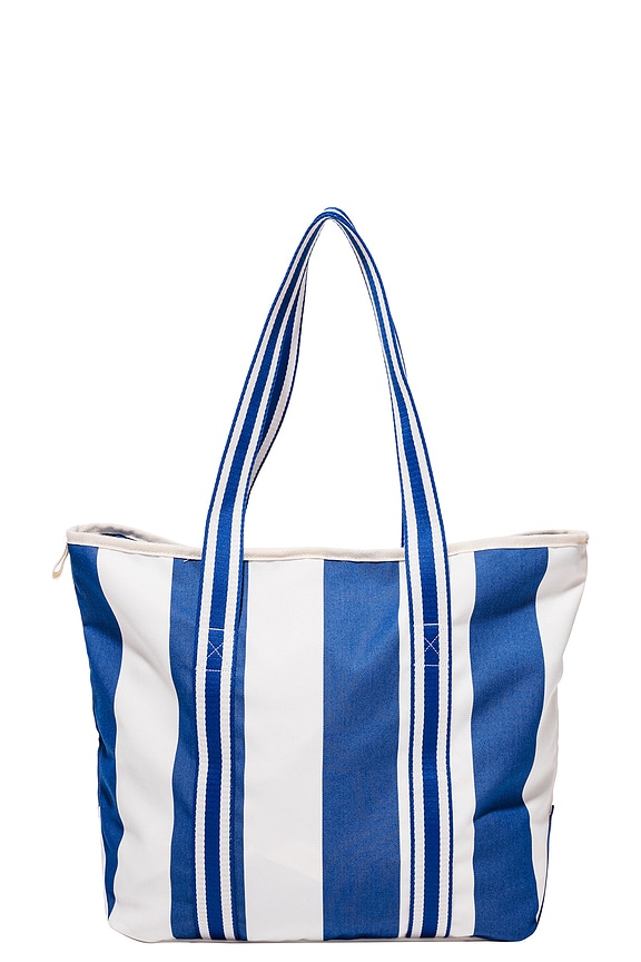view 2 of 3 Beach Bag in Crew Mediterranean Blue Stripe
