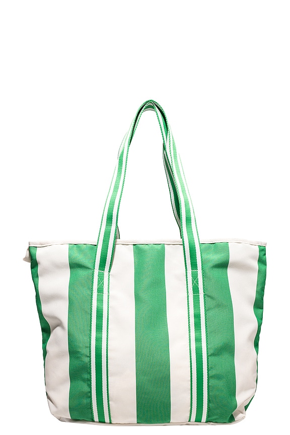 view 2 of 3 Beach Bag in Crew Canyon Green Stripe