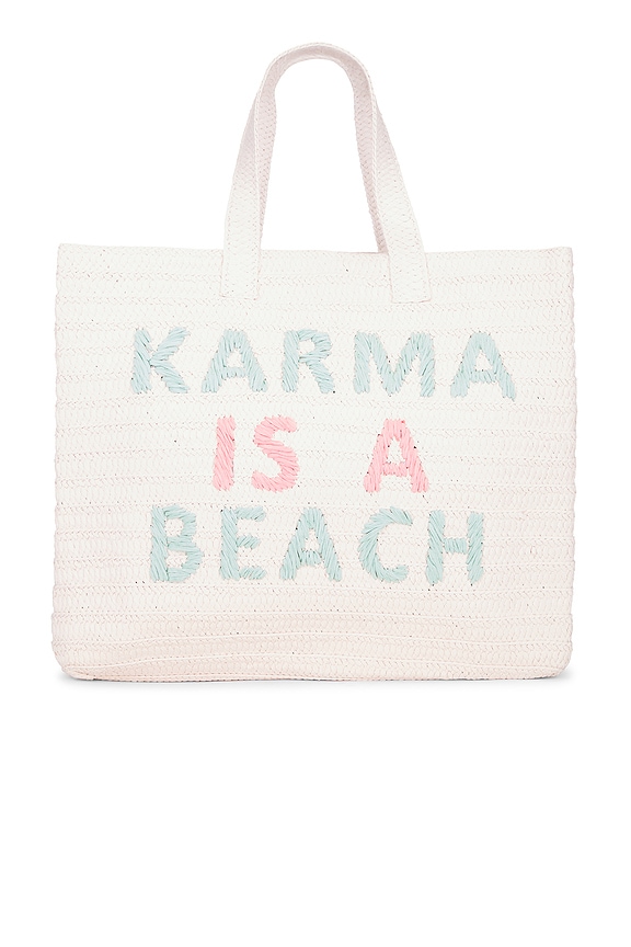 view 1 of 4 BOLSO TOTE KARMA IS A BEACH in Light Pink