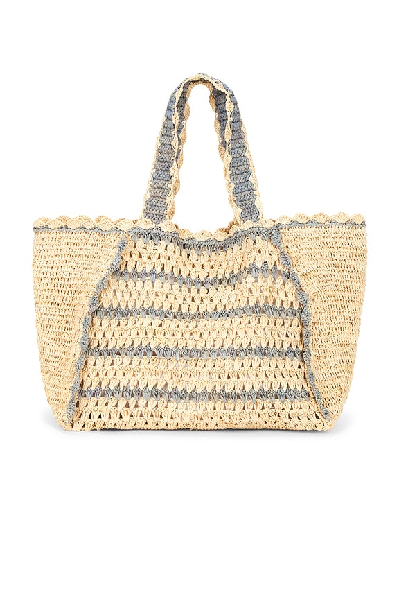 view 1 of 4 Tulay Tote Bag in Natural & Blue