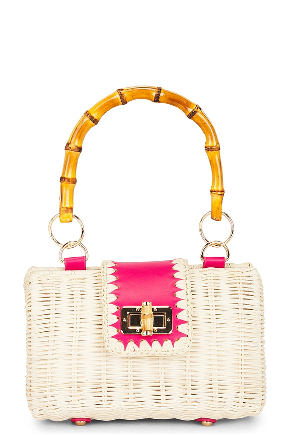view 1 of 4 Mason Bamboo Clutch Bag in Pink