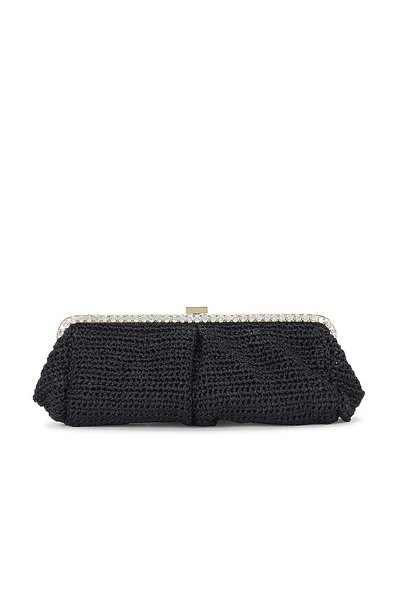 view 2 of 4 Bijou Raffia Long Clutch in Black