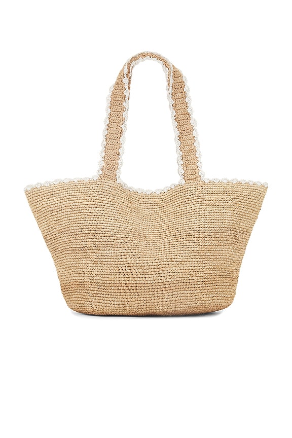 view 1 of 4 Odesa Tote in Natural & White