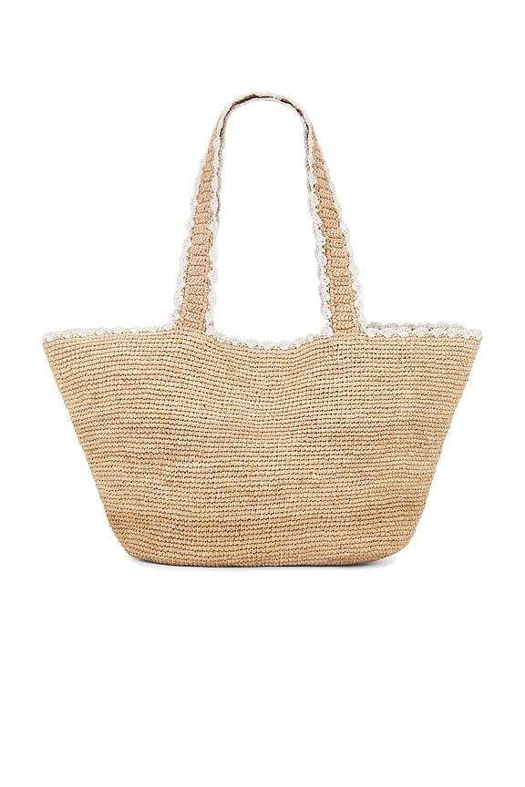 view 2 of 4 Odesa Tote in Natural & White