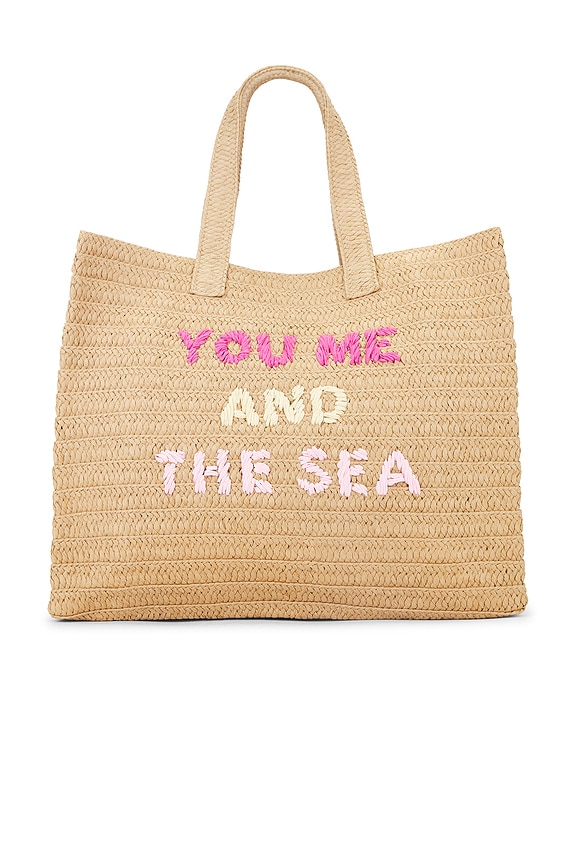 view 1 of 4 You Me And The Sea Tote in Sand Fuchsia & Petal