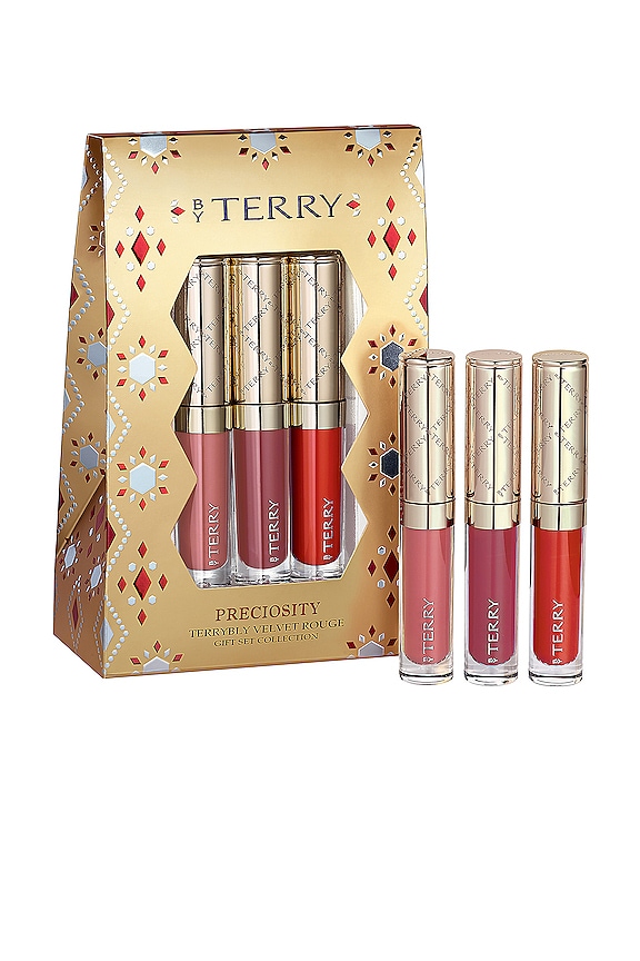 view 2 of 2 ENSEMBLE CADEAU TERRYBLY VELEVET in Cappuccino Pause & Bohemian Plum & My Red