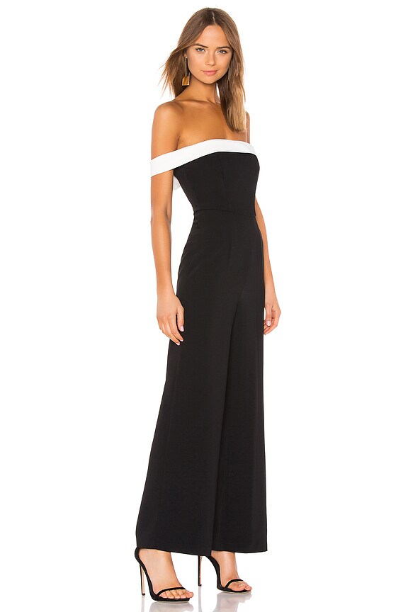 view 2 of 3 КОМБИНЕЗОН С ОТКРЫТЫМИ ПЛЕЧАМИ CAMILLA in Black & White