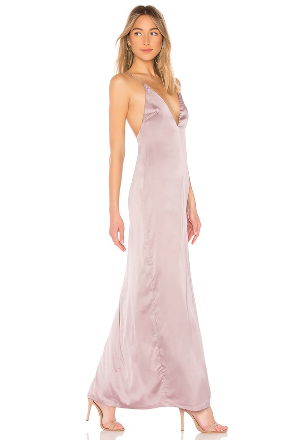 view 2 of 3 Kamari Satin Maxi in Mauve