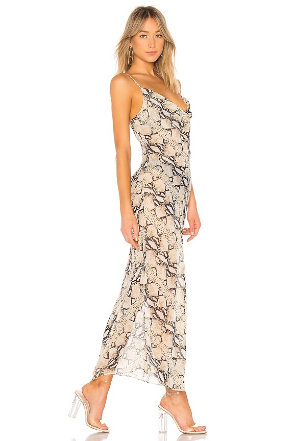view 2 of 3 Dina Draped Maxi Dress in Snake