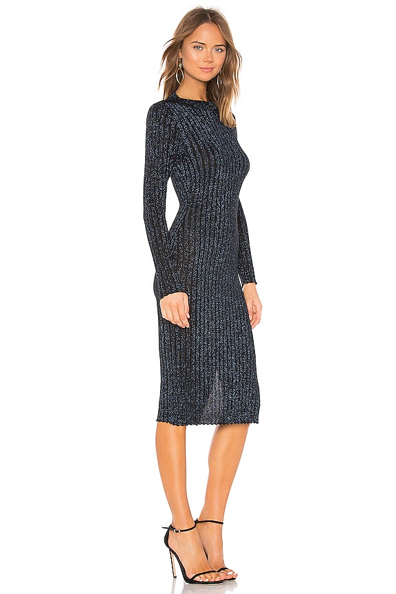 view 2 of 4 Aliza Sweater Dress in Blue Metallic