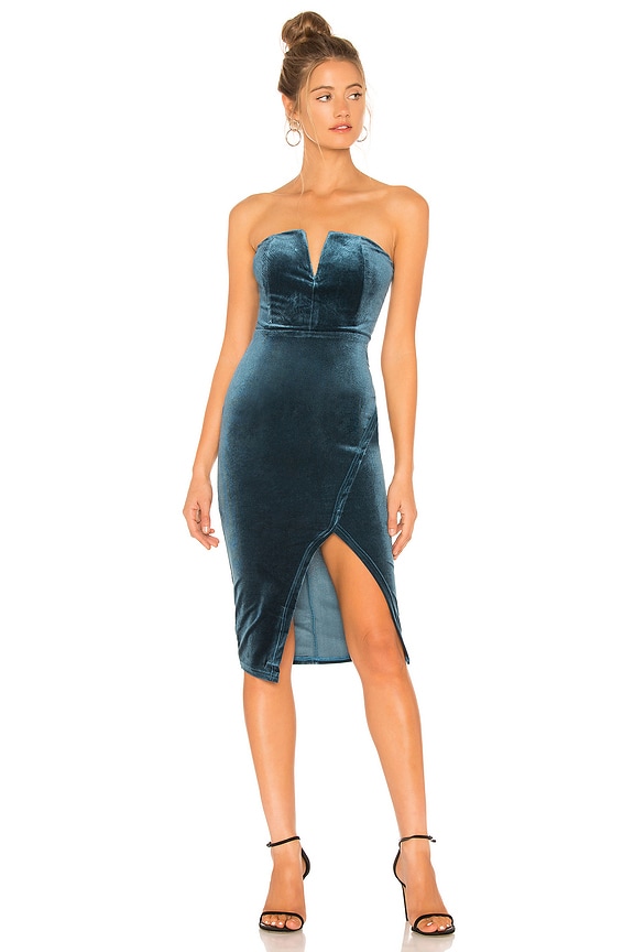 Beatrice Velvet Tube Mini Dress