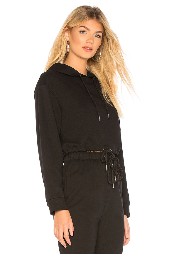 view 2 of 4 Alyson Cropped Hoodie Sweatshirt in Black