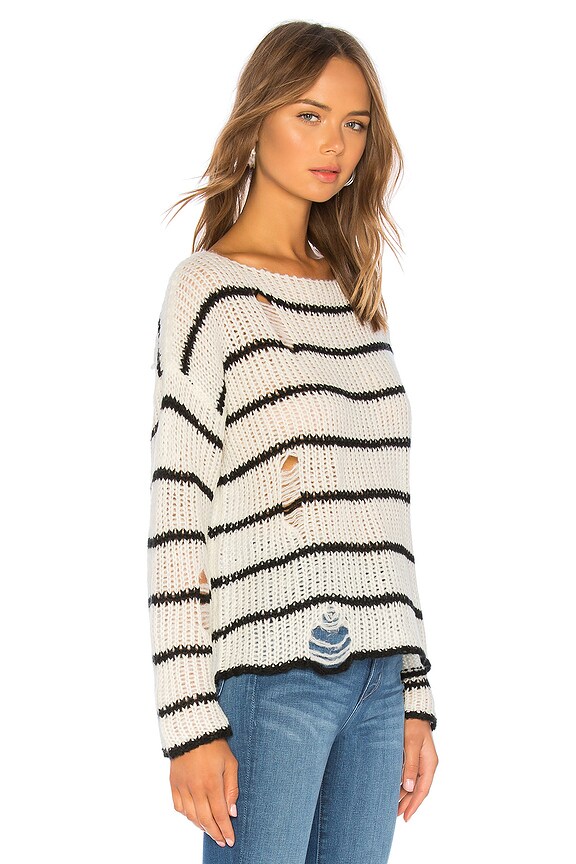 view 2 of 4 Eden Striped Sweater in Black & White