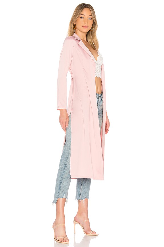 view 2 of 3 Naomi Satin Duster in Blush