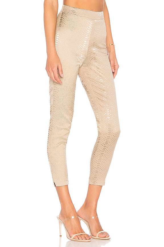 view 2 of 5 PANTALON TAILLE HAUTE SNAKESKIN in Natural