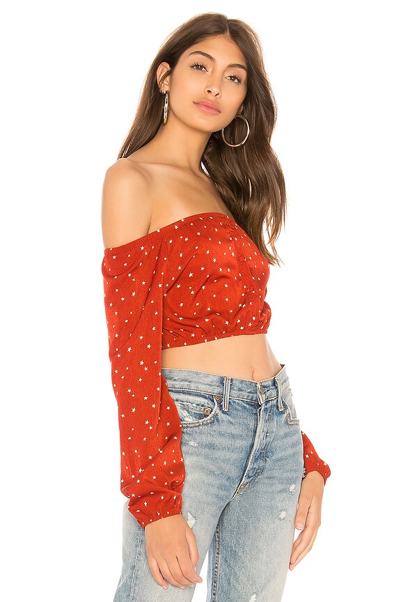 view 2 of 4 Regan Crop Top in Rust Star