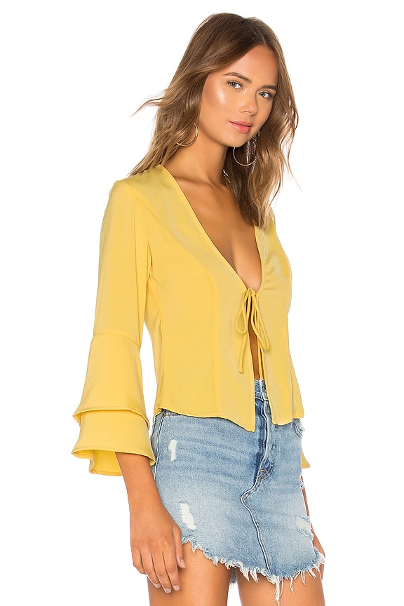 view 2 of 4 Julia Ruffle Top in Yellow