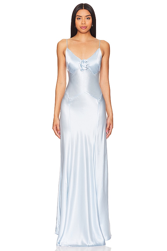 view 2 of 3 Savannah Rosette Gown in Baby Blue