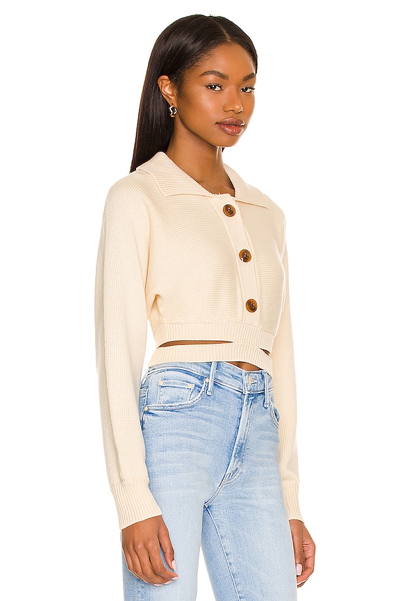 view 2 of 4 Sophia Cross Knit Sweater in Cashew