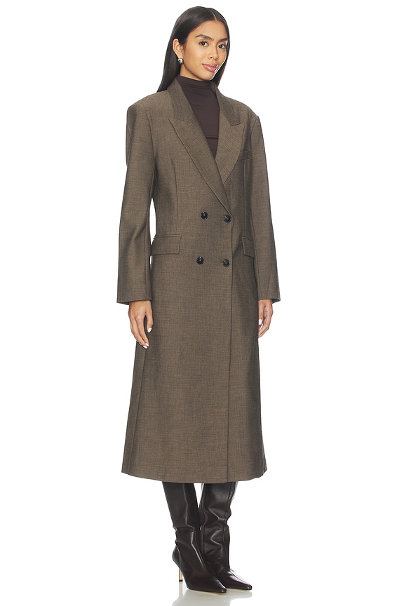 view 2 of 3 Charlee Blazer Coat in Taupe Grey