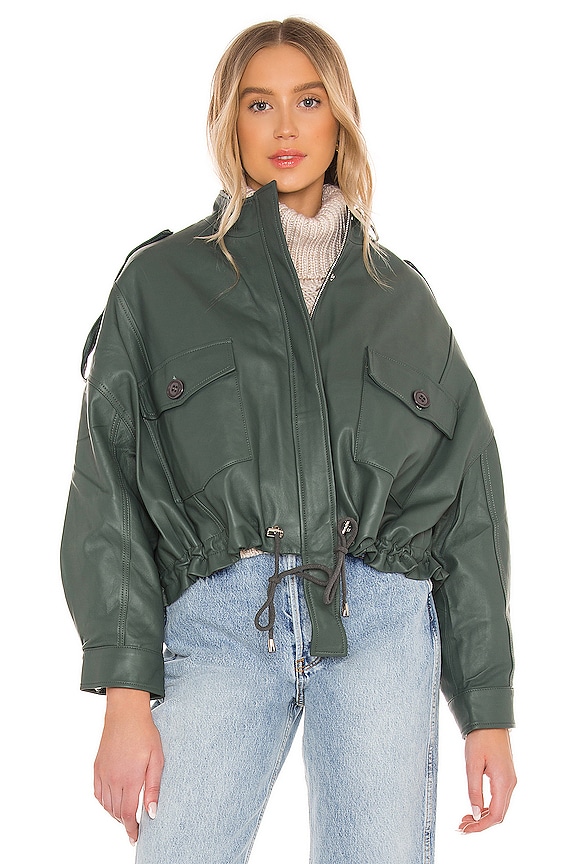 view 2 of 5 Savannah Leather Jacket in Teal