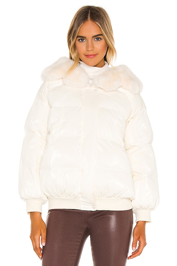 view 2 of 6 Bella Faux Fur Puffer Jacket in White