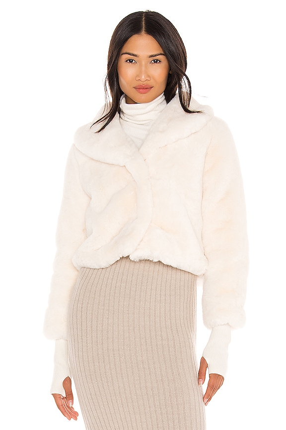 view 2 of 5 Milan Cropped Faux Fur Jacket in White