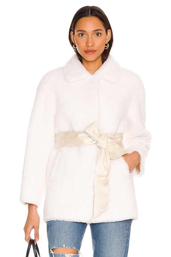 view 1 of 5 Harlow Teddy Coat in White