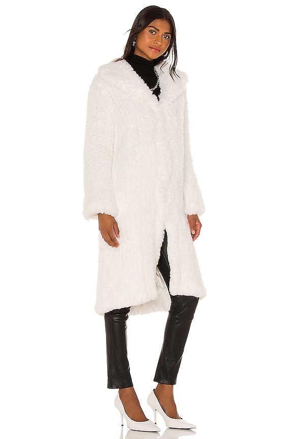 view 2 of 3 Oxford Faux Fur Coat in White