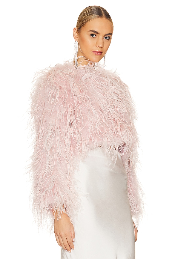 view 2 of 4 Lara Feather Jacket in Lilac