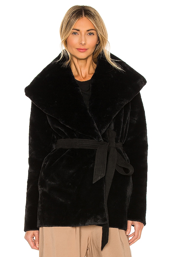 view 2 of 5 Delilah Faux Fur Jacket in Black
