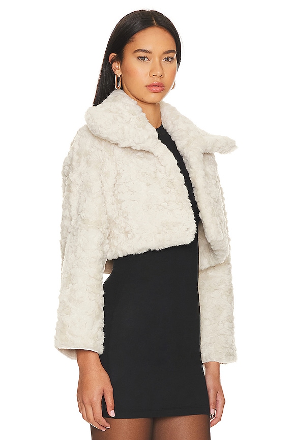 view 2 of 4 Lu Lu Faux Crop Jacket in Oatmeal