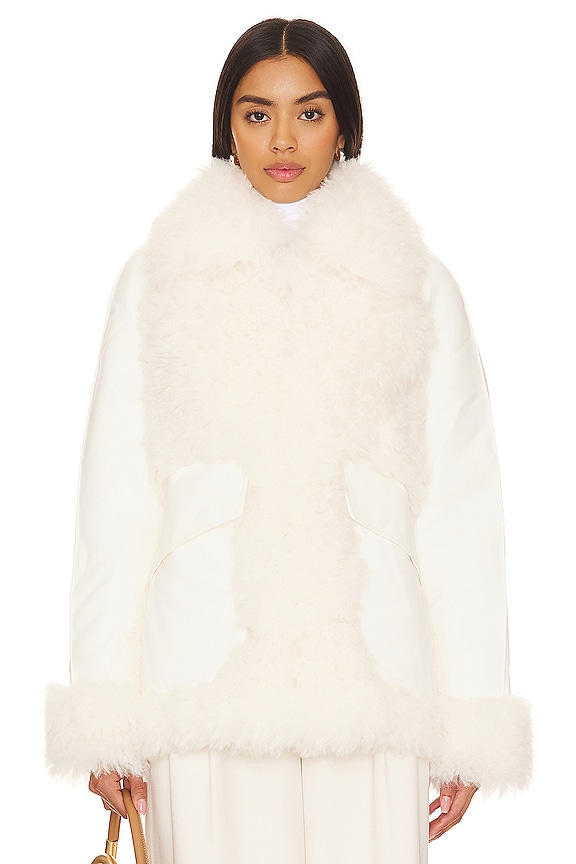 view 2 of 5 MANTEAU EN FOURRURE ALEXANDRA in Ivory