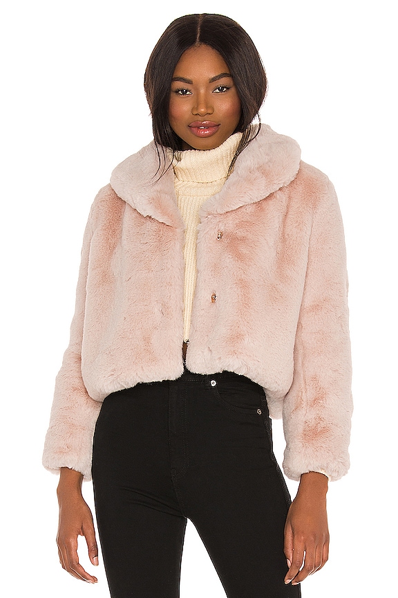 view 2 of 5 Milan Cropped Faux Fur Jacket in Oatmeal