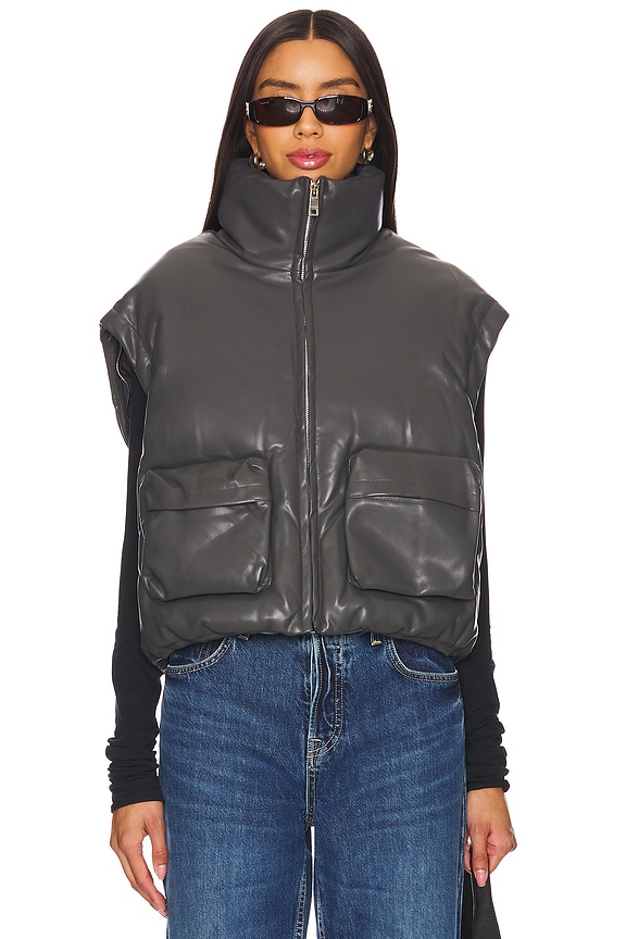 view 2 of 6 Brooklyn Leather Jacket in Dark Grey