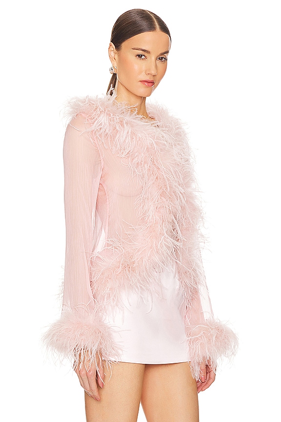 view 2 of 4 Gigi Feather Blouse in Pink