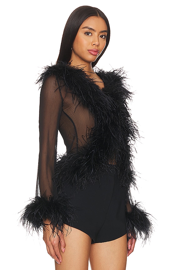 view 2 of 4 GIGI FEATHER 블라우스 in Black