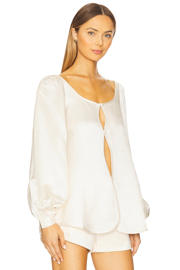 view 2 of 4 Penelope Curved Blouse in Ivory