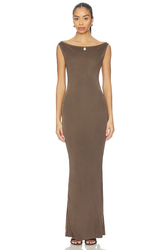 view 1 of 3 Heron Dress in Chocolate