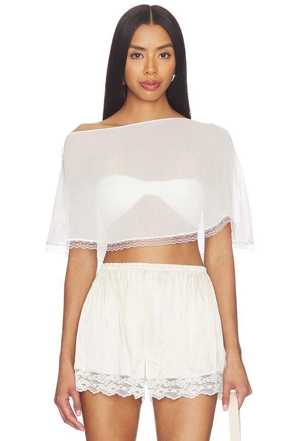 view 1 of 5 Oracle Poncho Set in Ivory