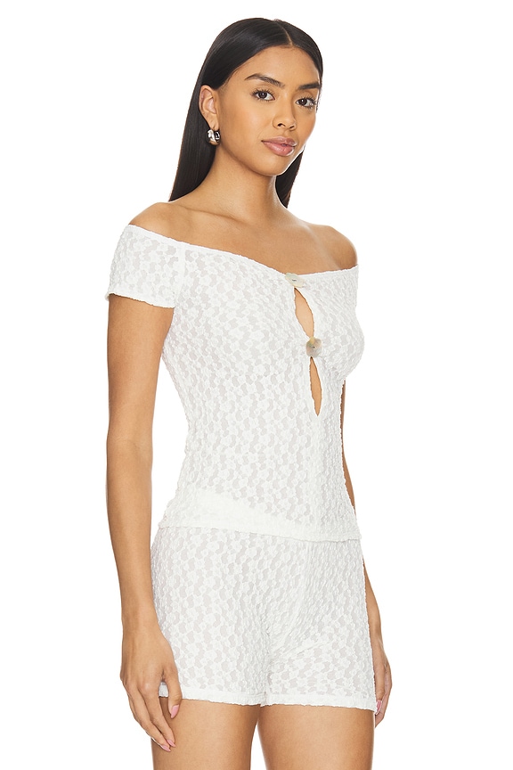 view 2 of 5 レースTシャツ in Ivory Lace