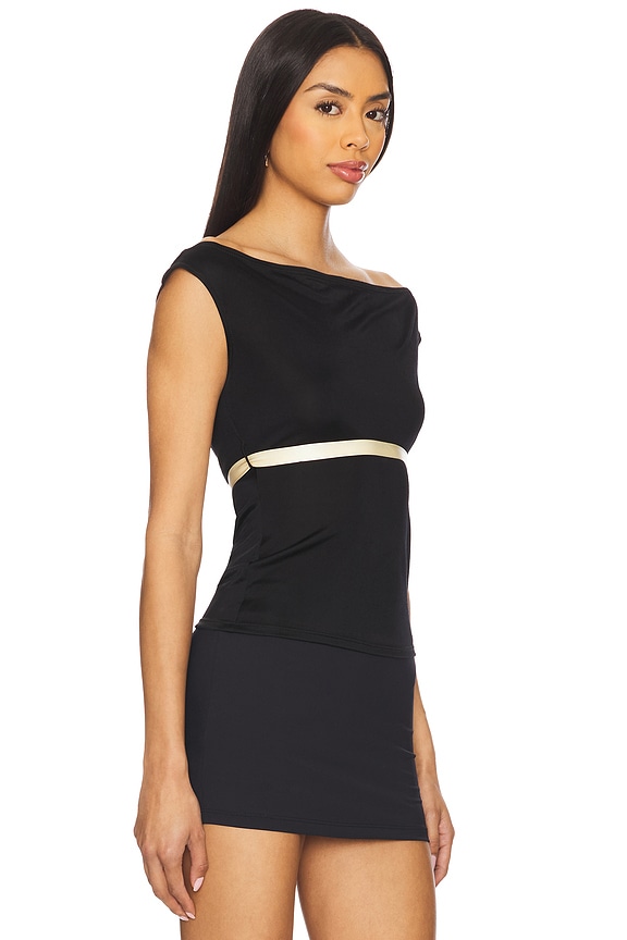 view 2 of 4 Fern Top in Black & Cream