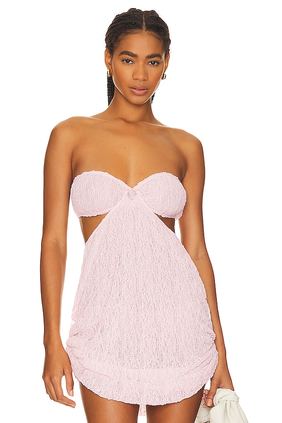 view 2 of 5 Lace Tiny Tank in Piggy Pink