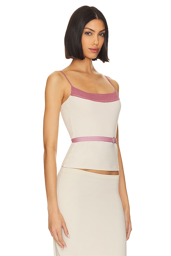 view 2 of 4 Ludmilla Tank in Ivory & Mauve