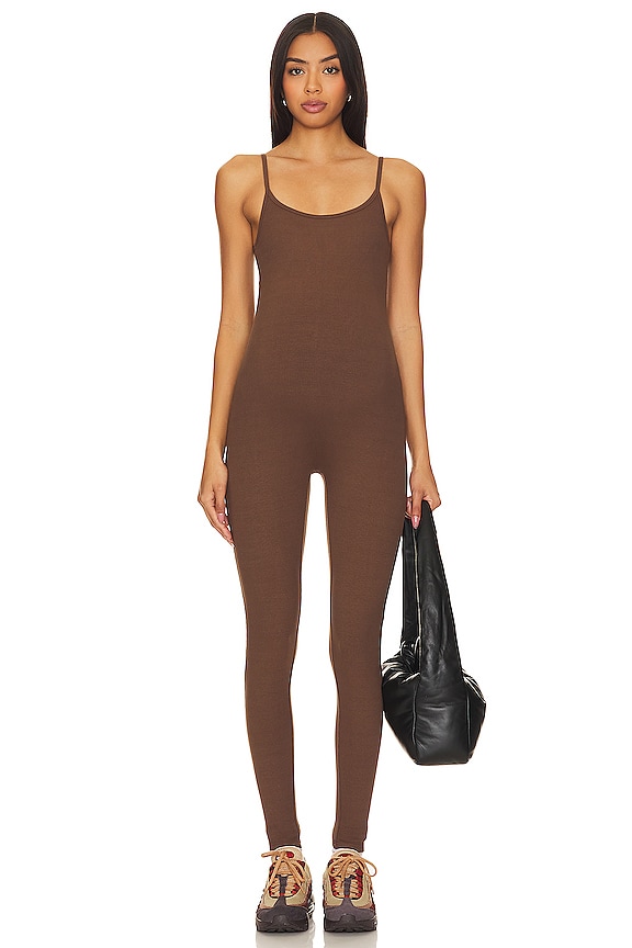 view 2 of 5 Rib Maternity Unitard in Brown